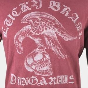 Men’s Lucky Brand T shirt skull Eagle graphic Sz Medium